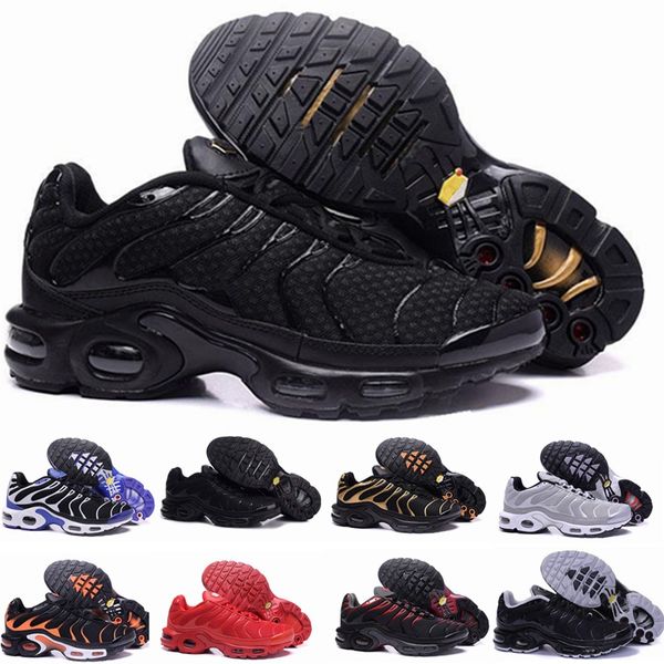 

2019 New Designer TN Mens Shoes Breathable Mesh Chaussures Homme Tn REqUin Noir Casual Running Shoes Size 7-12