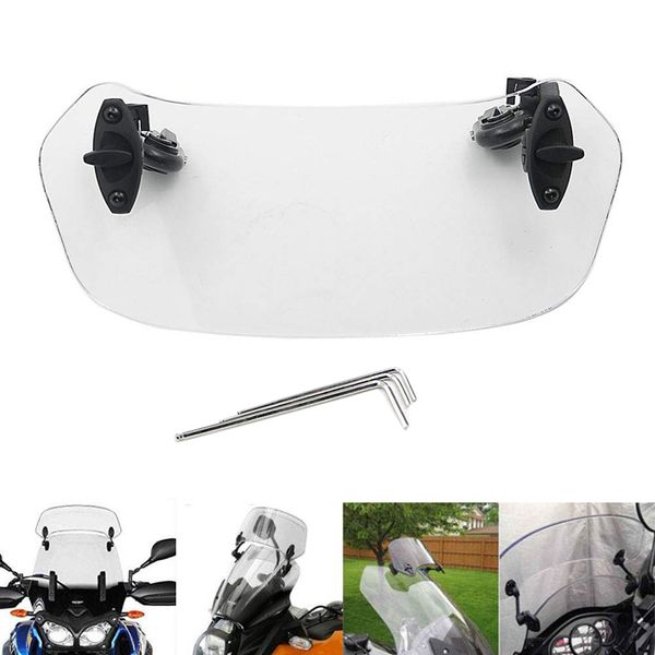 

transparent motorcycle risen adjustable wind screen windshield spoiler air deflector for f800 r1200gs yamaha