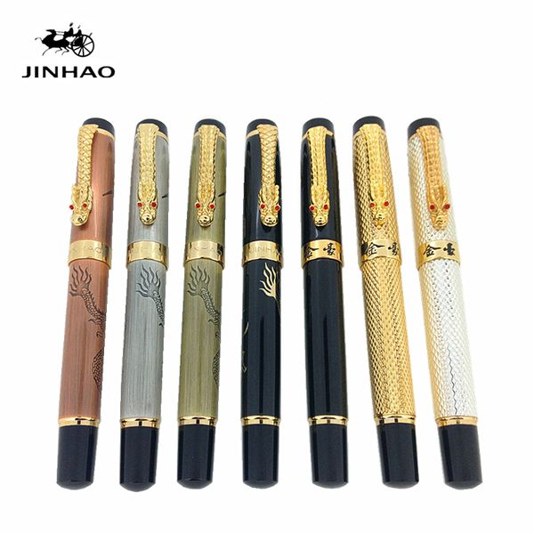 

jinhao oriental dragon fountain pen with 0.5mm nib metal ink pens for business gift office supplies ing