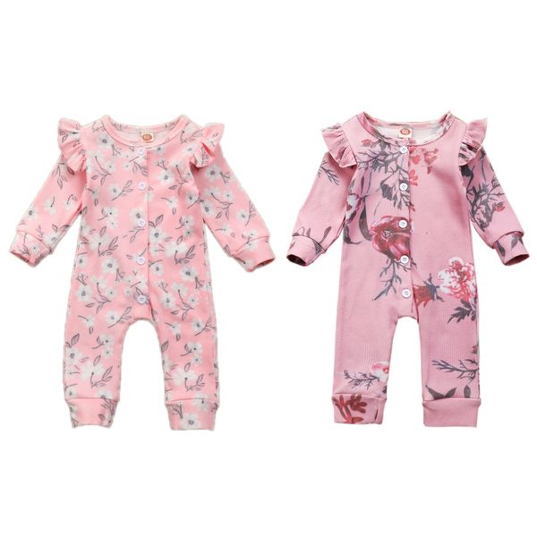 

Newborn Infant Baby Girls Clothes Fly Long Sleeve Cotton Floral Romper Jumpsuit Pants Outfits Toddler Girls Clothes 0-24M