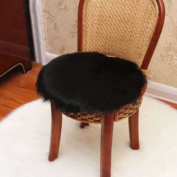 

soft artificial sheepskin rug chair artificial wool warm hairy carpet seat galette de chaise coussin chair almofada peluda