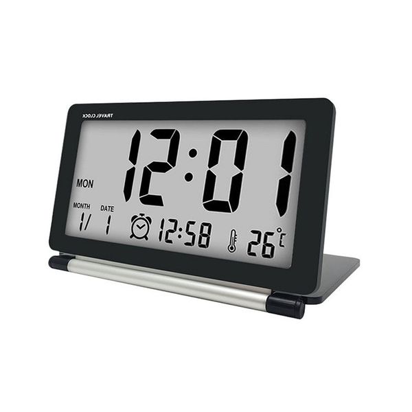 

digital travel alarm clock multifunction large lcd screen digital table clock with folding electronic desk clocks