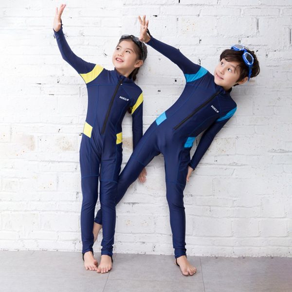 

children wetsuits rash guards girl boy kids swim diving suits uv protection full body long sleeve one piece diving surfing suit