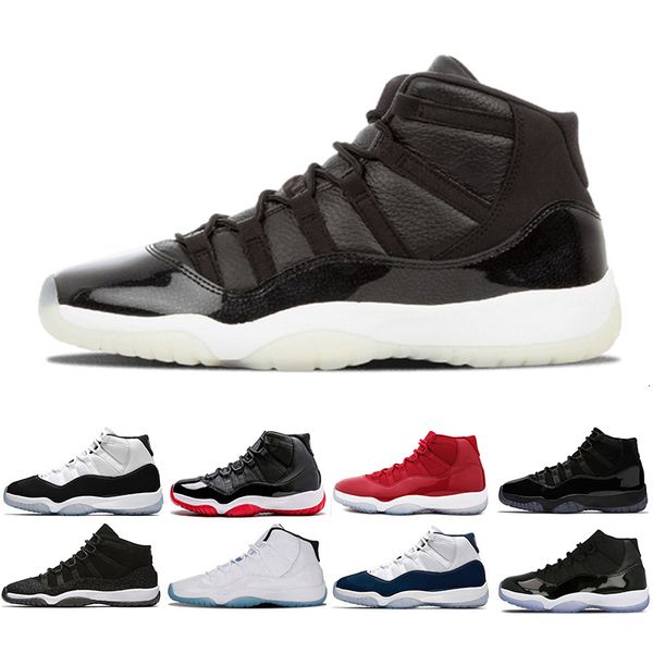 

mens designer shoe 11s cap and gown basketball shoes sneaker velvet heiress sneaker space bred gym red wheat bred men sports casual sneakers