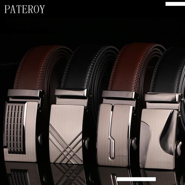 

ремень из натуральной кожи pateroy мужских джинсов cinto ремни для мужчин ceinture homme kemer cinturon hombre рия designer автоматического, Black;brown