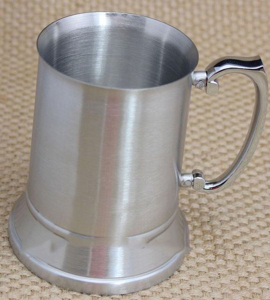 

16 ounce double wall stainless steel tankard ,beer mug, , mirror finish