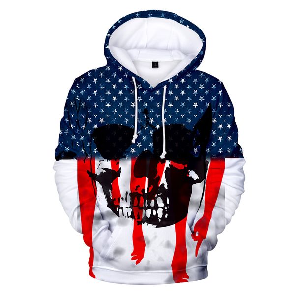 

new 3d print independence day hoodies fourth of july hoodie july fourth sweatshirts fashion casual 3d hooded men's coats, Black