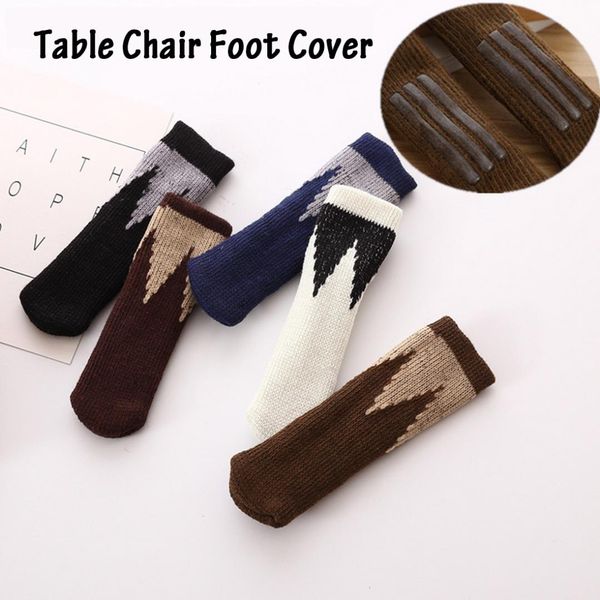 

4pcs chair leg socks home furniture leg floor protectors non-slip table legs sleeve chair covers foot knitting socks