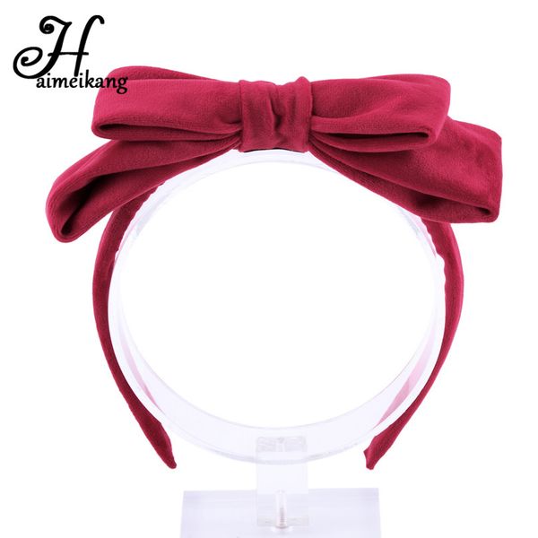 

haimekang sofa cotton velvet bowknot hair hoop headband for women headwear hair accessories retro bow ties hairband headdress