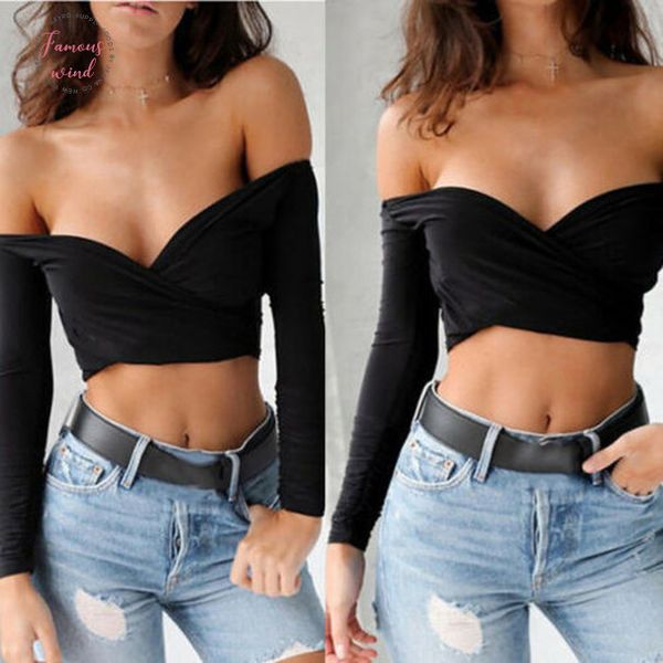 

women off shoulder crop ladies bodycon solid wild vest tank camis tank mujer halter summer decolletage, White