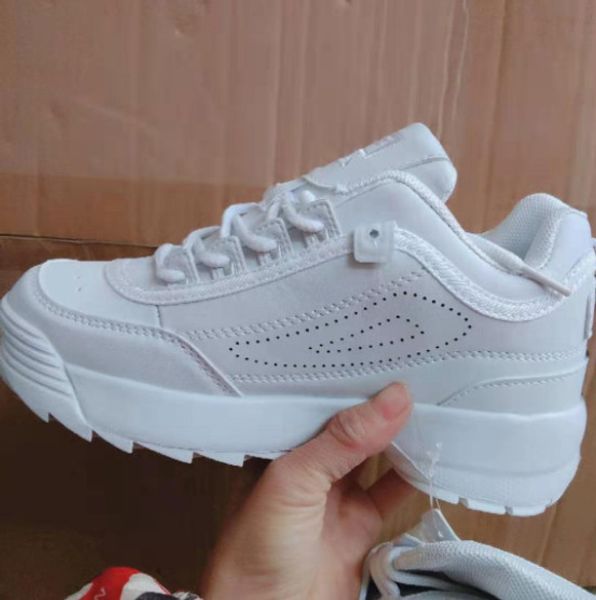 

high-r disruptors ii 2 grey white thick bottom women special section clunky sneaker increased jogging mens retro casual shoes, Black