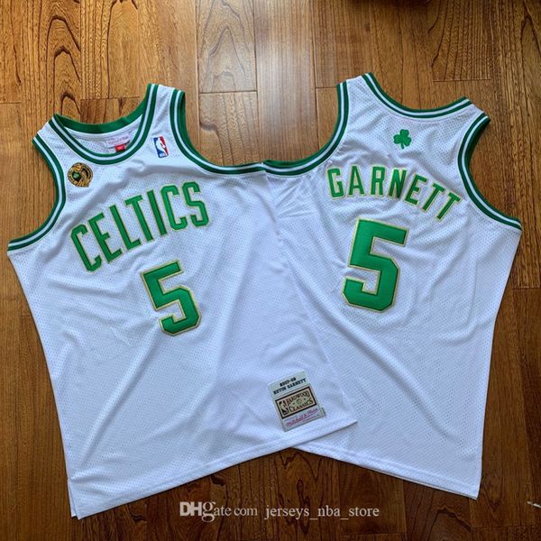 

men nba boston celtics kevin garnett mitchell & ness white 2007-08 hardwoods classics authentic jersey 04, Black;red