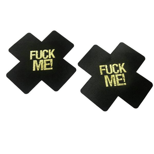 

gilding letters 8*8cm cross shape safety environmental protection nipple covers sticker breast pad t- tit tape cover