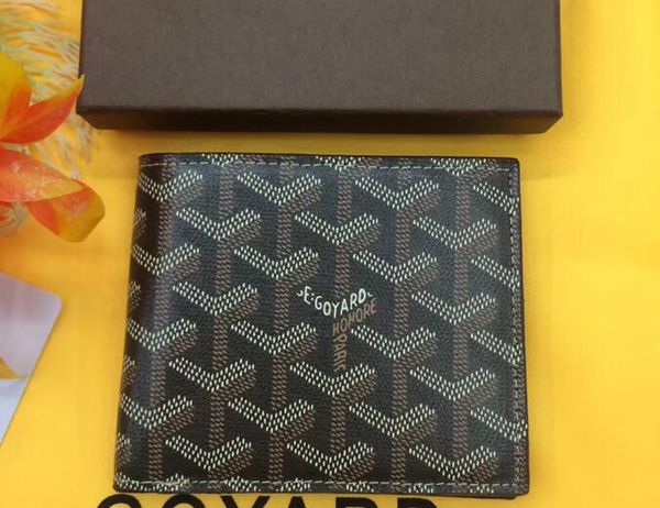 

2019 france paris style mens famous men women wallet coated canvas with pu leather multiple short wallets with box, Red;black