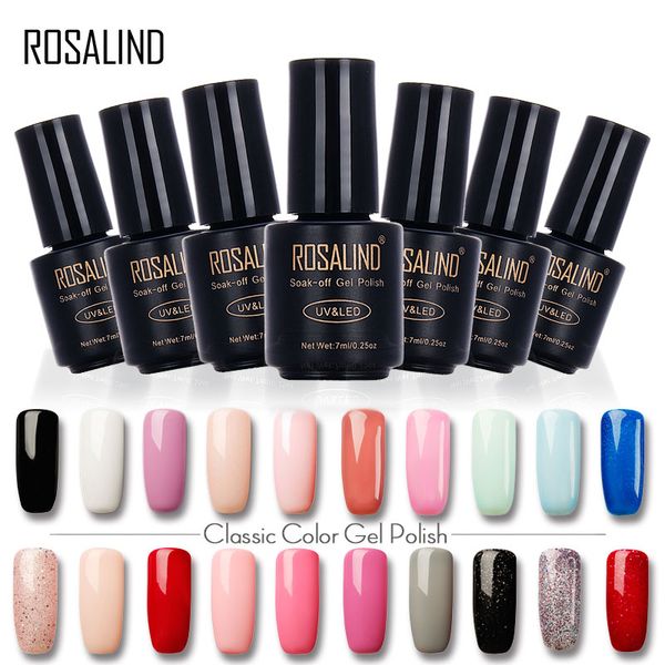 

rosalind 7ml classic 1323-1864 color series gel nail polish gel varnishes nail art primer for extensions lacquer design