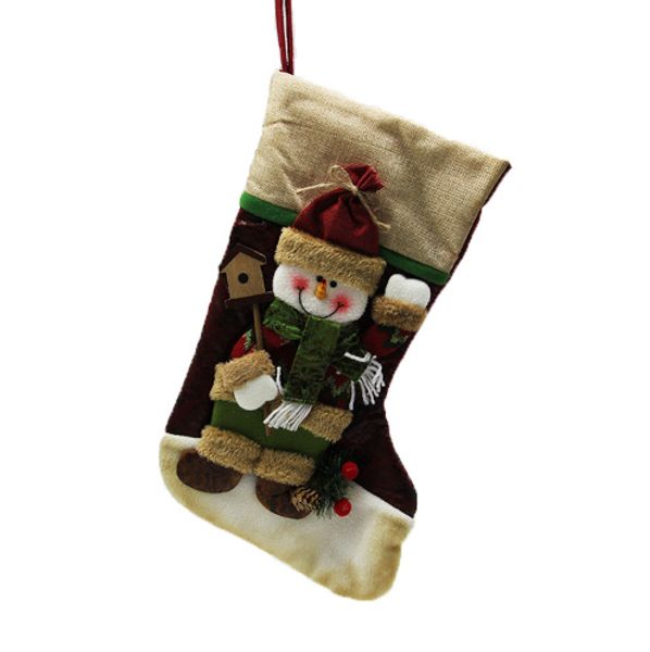

2018 christmas supplies christmas snowman stockings gift bag pendant