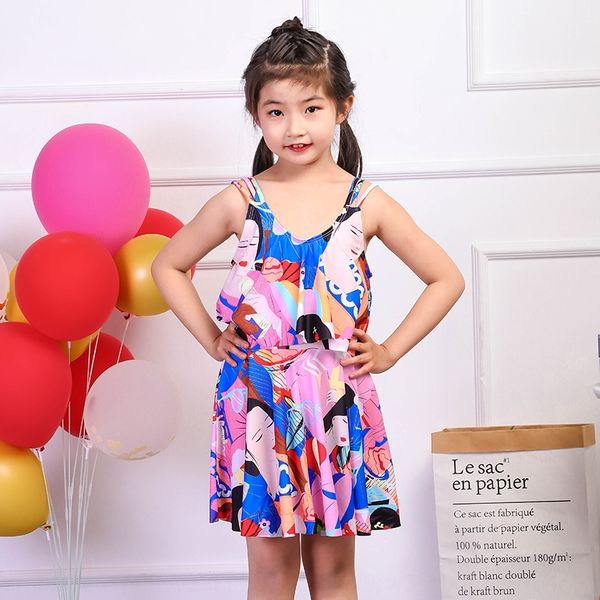 

quick-drying children's princess dress large size swimsuit girl's conjoined princess dress beauty figure girl's cute swimsuit, White;black