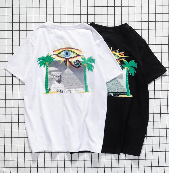 

mens designer luxury t shirts round neck casual short sleeve 200g odale feel c6046, White;black