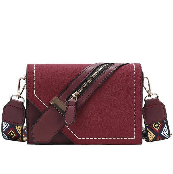 

ins bag female 2020 new tide korean version of the wild wideband messenger bag retro hong kong style frosted shoulder small square