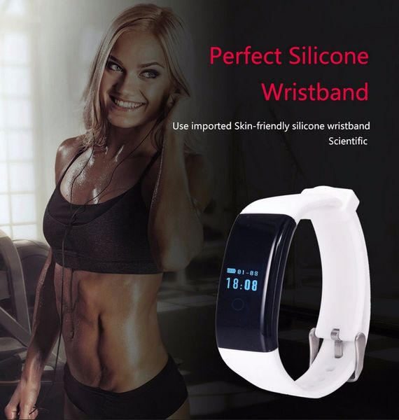 

heart rate monitor smart band d21 fitness tracker smart bracelet activity tracker for ios android bluetooth smart wristband dhl free
