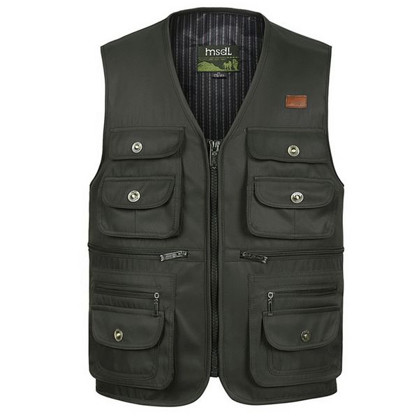 

male summer thin multi pocket vest pgrapher outerwear tool 3 colors sleeveless jacket waistcoat for men with many pockets, Black;white