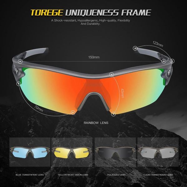 

polarized sports sunglasses with interchangeable lenes for men women running driving fishing golf baseball glasses tr002 grey, White;black