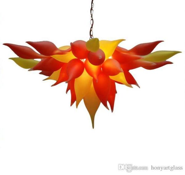 

2019 New Colored Style Hand Blown Glass Custom Crystal Chandelier Lighting for Coffee House Restaurant Decor