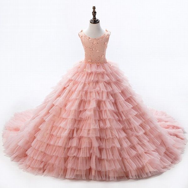 

Baby Peach Pageant платья для девочек Glitz Flower Girl платья без рукавов бальные платья девушки