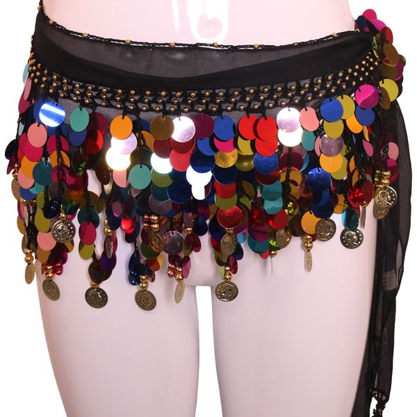 

2018 the new 88 credits blending gong piece belly dance waist chain waist, belly dance costume, Black;red