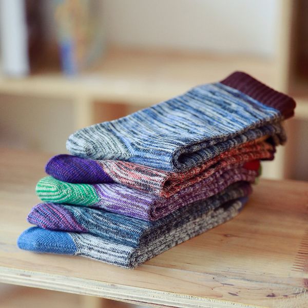 

fashion colorful socks men hit color stripes big dot jacquard filled optic combed cotton male sock business sock 5 pairs/lot, Black