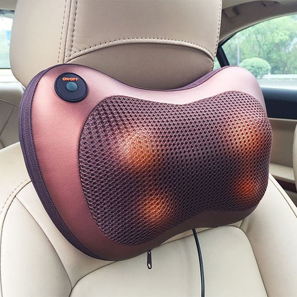 

car relaxation massage pillow vibrator electric shoulder back heating kneading infrared therapy for shiatsu neck massage
