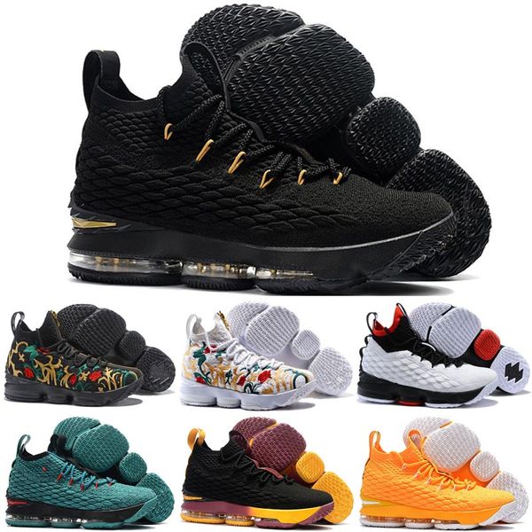 

2019 lebron 15 ashes ghost kids basketball shoes sneakers 15s mens casual shoes, Black