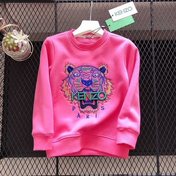 

kids designer fashion sweatshirts 2020 brand tiger embroidery for boys girls luxury trend children hoodies 4 colors explosion, Black