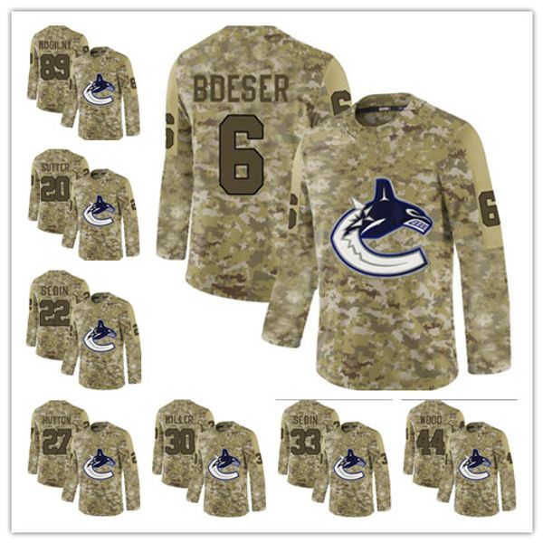 

2019 Camo 20 Brandon Sutter 31 Anders Nilsson 77 Nikolay Goldobin 30 Ryan Miller Vancouver Canucks mens stitched hockey Jersey