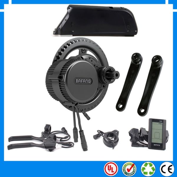 

us eu no taxex new 36v 500w bbs02b bafang mid drive electric motor kit with 36v 14.5ah li-ion down dolphin battery