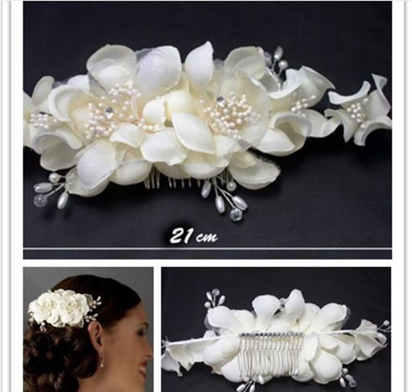

bridal diamonds with pearl tiara hair band wedding tiara crown korean korean bride hair band, Silver