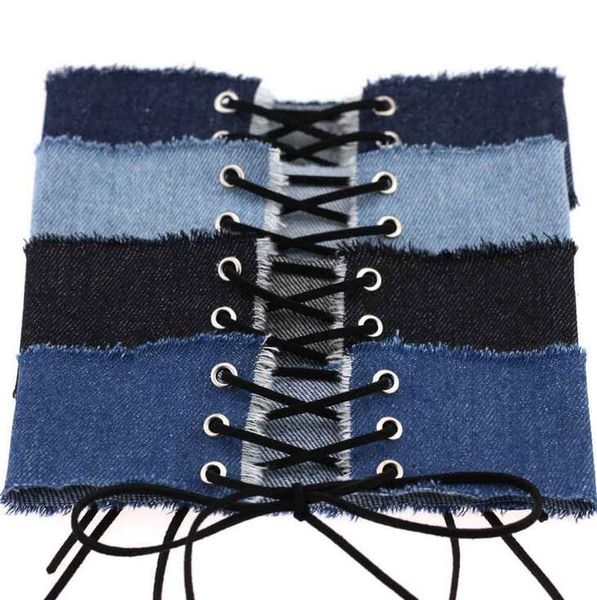 

урожай мех окантовка персонализированные галстук лук синий деним широкий воротник ожерелье dan232 заказ смешивания ожерелья чокеры, Golden;silver