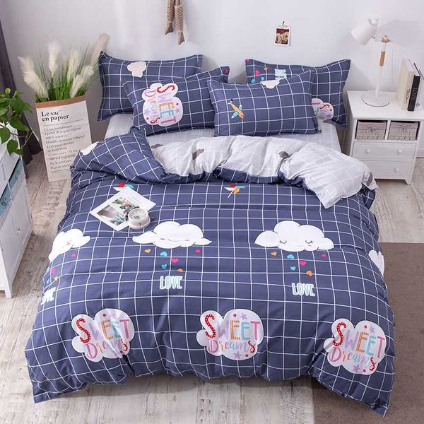 

wensd quality printed sanding home bedding sweet comforter set 2.0m (6.6 feet) bed sheet, pillowcase duvet cover sets 4pcs