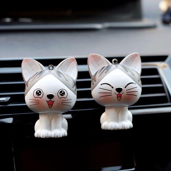 

7.5*5cm cute cat baby silicone car air freshener selling creative gift air conditioning auto parfum clip decoration ornaments