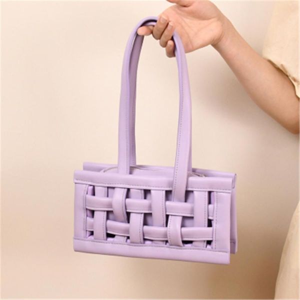 

new 2020 summer instagram niche's new waffle arm bag is a stylish one-shoulder woven women bags