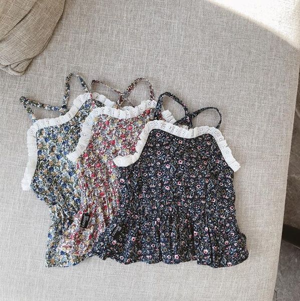 

2020 new wholesale girls printed vest fashion summer girls vest 1-7t qh234, Blue