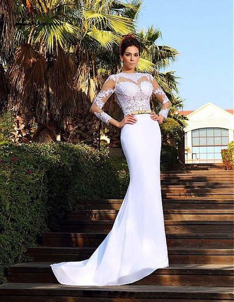 

2020 new white chiffon decals beaded dress mermaid dress long-sleeved women pageant without back of a chair evening dress, Black;red