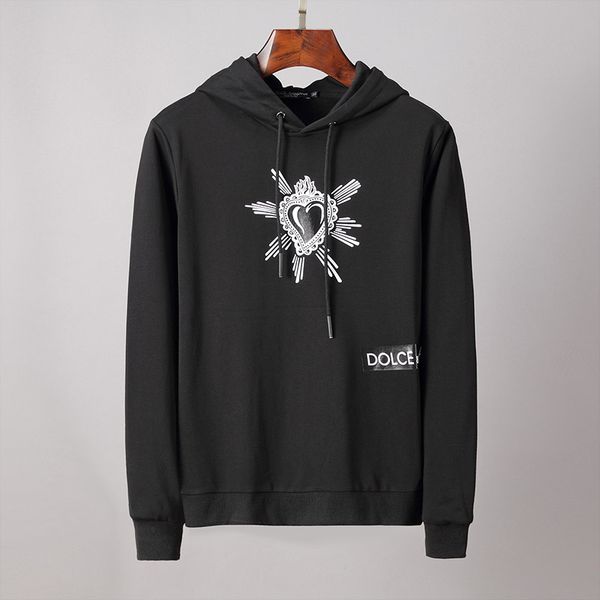 

19ss mens designer hoodie luxury italia brand hoodies fashion dg logo cotton casual sweatshirt sweater designer hoodie, Black
