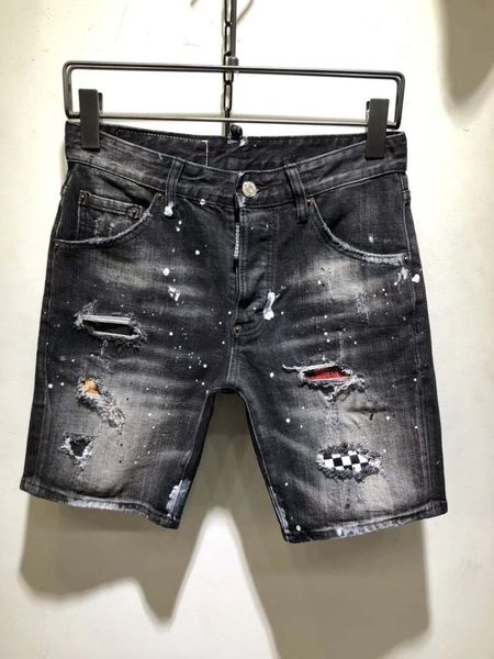 

Italian brand d2 fa hion hip hop hort jean ca ual men lim micro tretch black motorcycle d2 jean tide di tre ed ripped jean trou er d