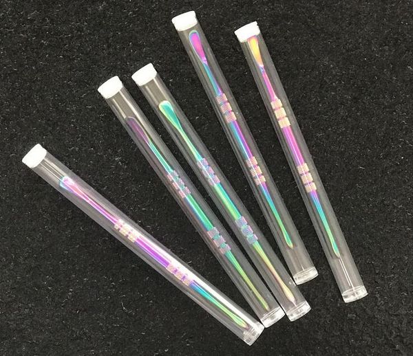 

Dab Инструменты Курительные Metal Dabber Tool Retail Индив.уп Радуга Золото Siliver нескольких цветов для воска Dab Pen