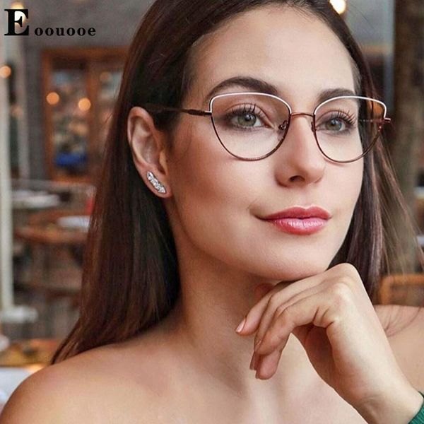

cat eye women glasses frame myopia lens lentes de lectura mujer optics, White;black