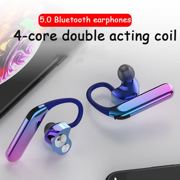 

bluetooth headphones wireless earbuds tws double moving ring bluetooth earphone ear hanging headphone sports headset 2pcs delivery