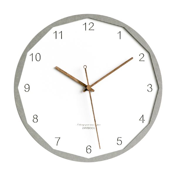 

nordic silent wall clock large wooden white digital wall clock modern orologio da parete home decoration dd55wc