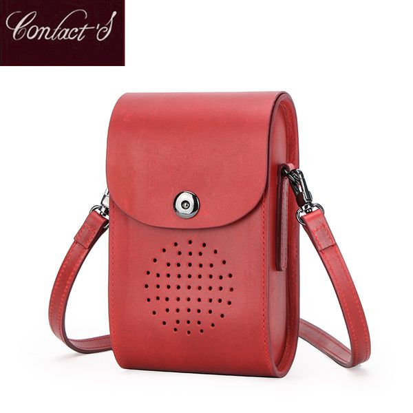 

genuine leather women crossbody bags mini red handbags women phone bag small female shoulder bags ladies messenger bag