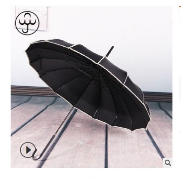 

2020 16k long handle straight pole bridal umbrella outdoor sunshade long-handle umbrella windproof umbrella baobian pagoda black